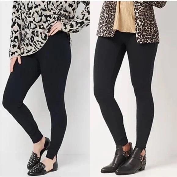SPANX Pants - Spanx Black Ponte Knit Ankle Pull On Pants Size 2X.